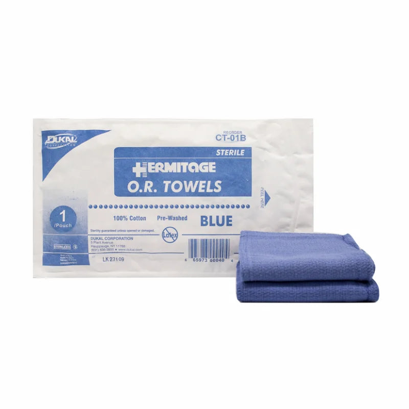 DUKAL OPERATING ROOM (O.R.) TOWELS. TOWEL OR PRETREAT BLU NS17X26 BULK 400/CS, CASE - BriteSources