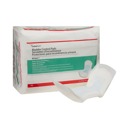 Sure Care™ Bladder Control Pads, Extra Heavy Absorbency, 4 X 14.5 Inch, 42/Bg