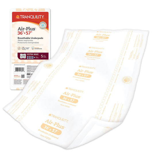 UNDERPAD, TRANQUILITY AIRPLUSBREATHABLE 36X57" (5/BG 6BG/CS, 30/CS