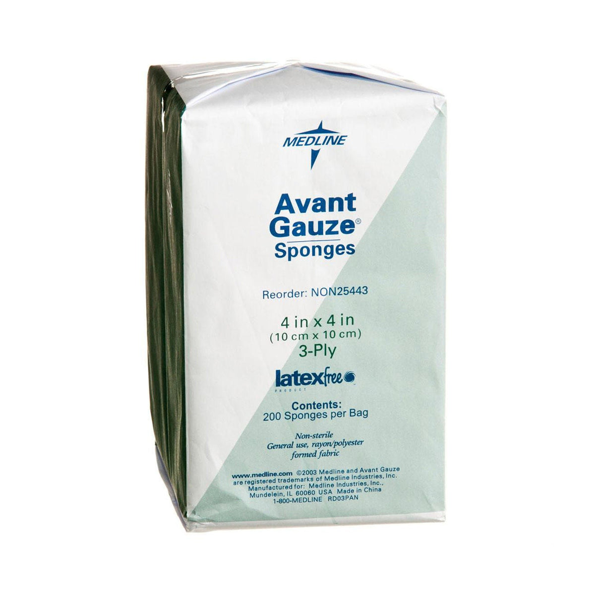 Avant Gauze® Nonwoven Sponge, 4 X 4 Inch, 3-Ply, 20/Cs