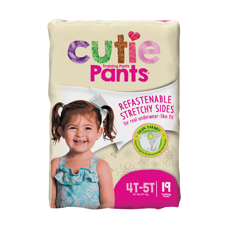CUTIE PANTS® TODDLER TRAINING PANTS, PINK PRINCESS PRINT, 4T – 5T, OVER 35 LBS., SOLD AS 76/CASE FIRST CR9008