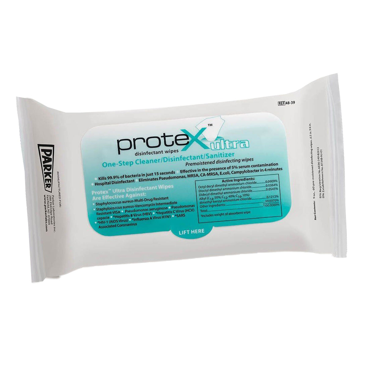 Protex™ Ultra Disinfectant Wipes, 6.5 X 6 Inch, 24/Cs