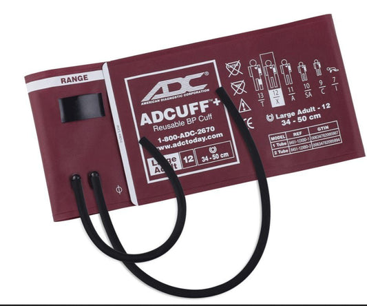 Cuff, Bp 1Pc 2Tube Burg Adltadlt, 1/Ea