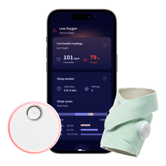 Owlet® Dream Sock Smart Baby Monitor, Track Heart Rate And Oxygen, Mint Color, 1/Ea