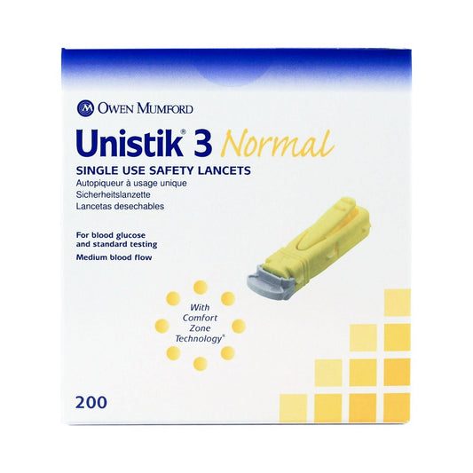 Unistik® 3 Normal Safety Lancet, 23 Gauge, 200 Ct., 200/Bx