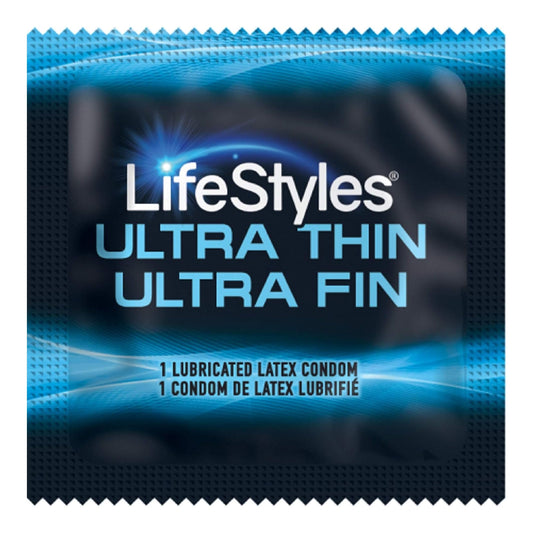 Lifestyles® Ultra Thin Lubricated Latex Condom, 1/Cs