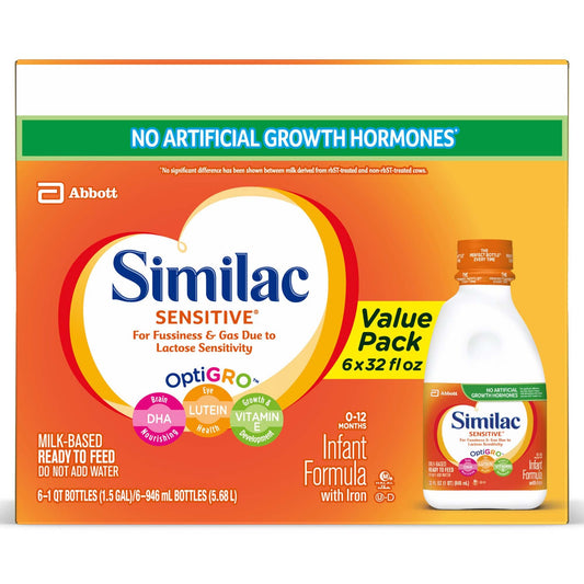 Similac® Sensitive® Ready To Use Infant Formula, 1-Quart Bottle, 1/Ea