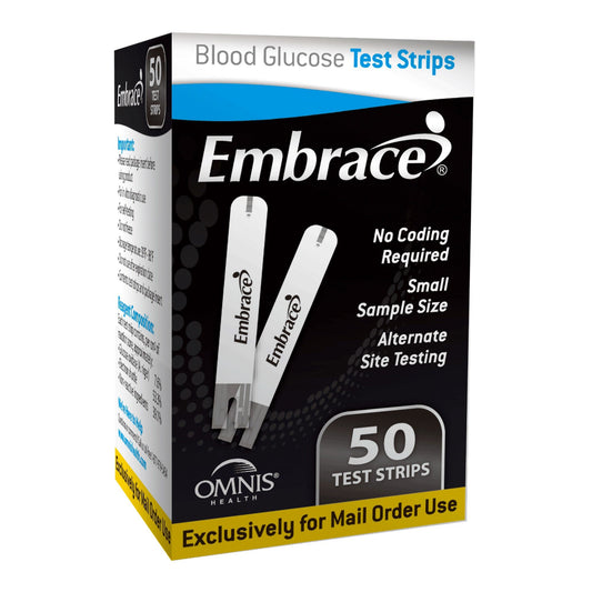 Embrace® Blood Glucose Test Strips, 100/Cs