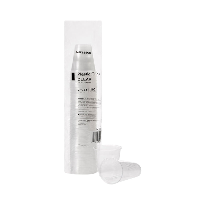 McKesson Polypropylene Drinking Cup, 7 oz., Clear 100/SLEEVE -16-PDC7 - BriteSources