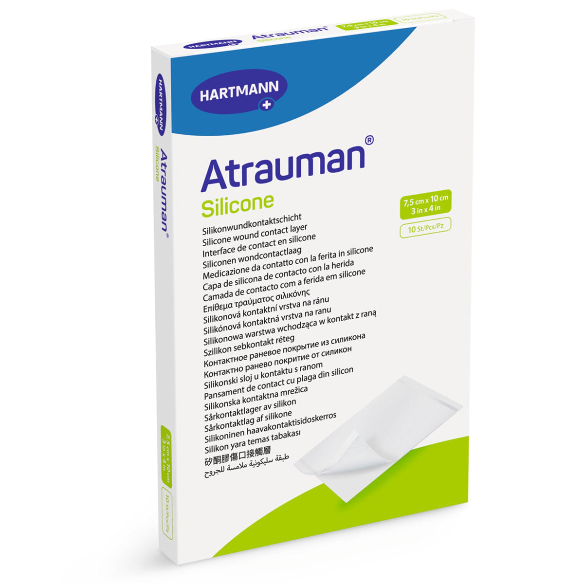 Atrauman® Silicone Sterile Wound Contact Layer Dressing, 3 X 4 Inch, 10/BX