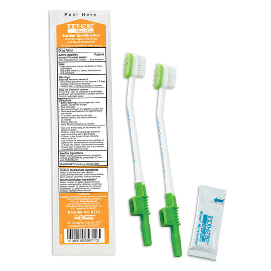 Toothette® Suction Toothbrush Kit With Oral Rinse, 100/Cs
