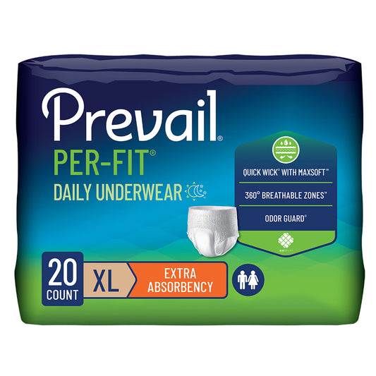 Prevail Per-Fit® Daily Underwear, X-Large, 20/Pk