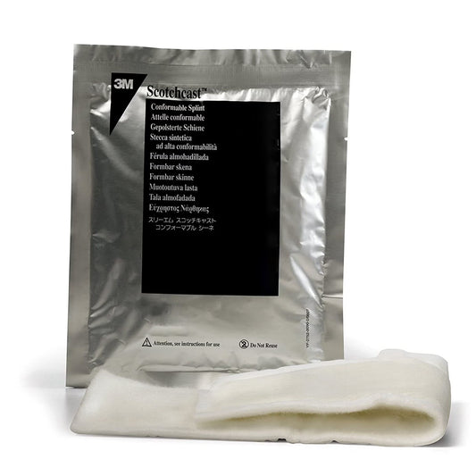 3M™ Scotchcast™ Quick Step Double Sided Felt Padded Precut Splint, 2 X 10 Inch, 10/Cs