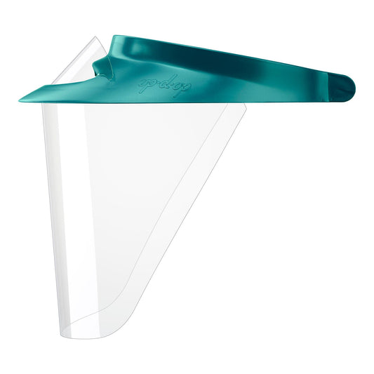 Face Shield, Visor Med Tealopdop, 1/Ea