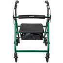 MCKESSON FOLDING ALUMINUM FOUR-WHEEL ROLLATOR, GREEN, SOLD AS 1/EACH MCKESSON 146-R726GR