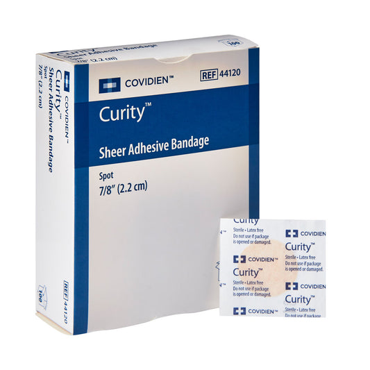 Curity™ Sheer Adhesive Spot Bandage, 7/8-Inch Diameter, 3600/Cs