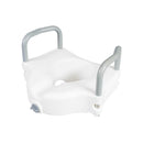 Carex® Classics Raised Toilet Seat with Armrests, 1/EA