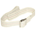 FabLife™ White Pinstripe Gait Belt with Metal Buckle, 54 Inch, 1/EA
