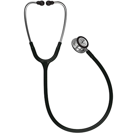 3M Littmann Classic Iii Monitoring Stethoscope, Black, 27 Inch, Single Lumen Tube, 1/Ea