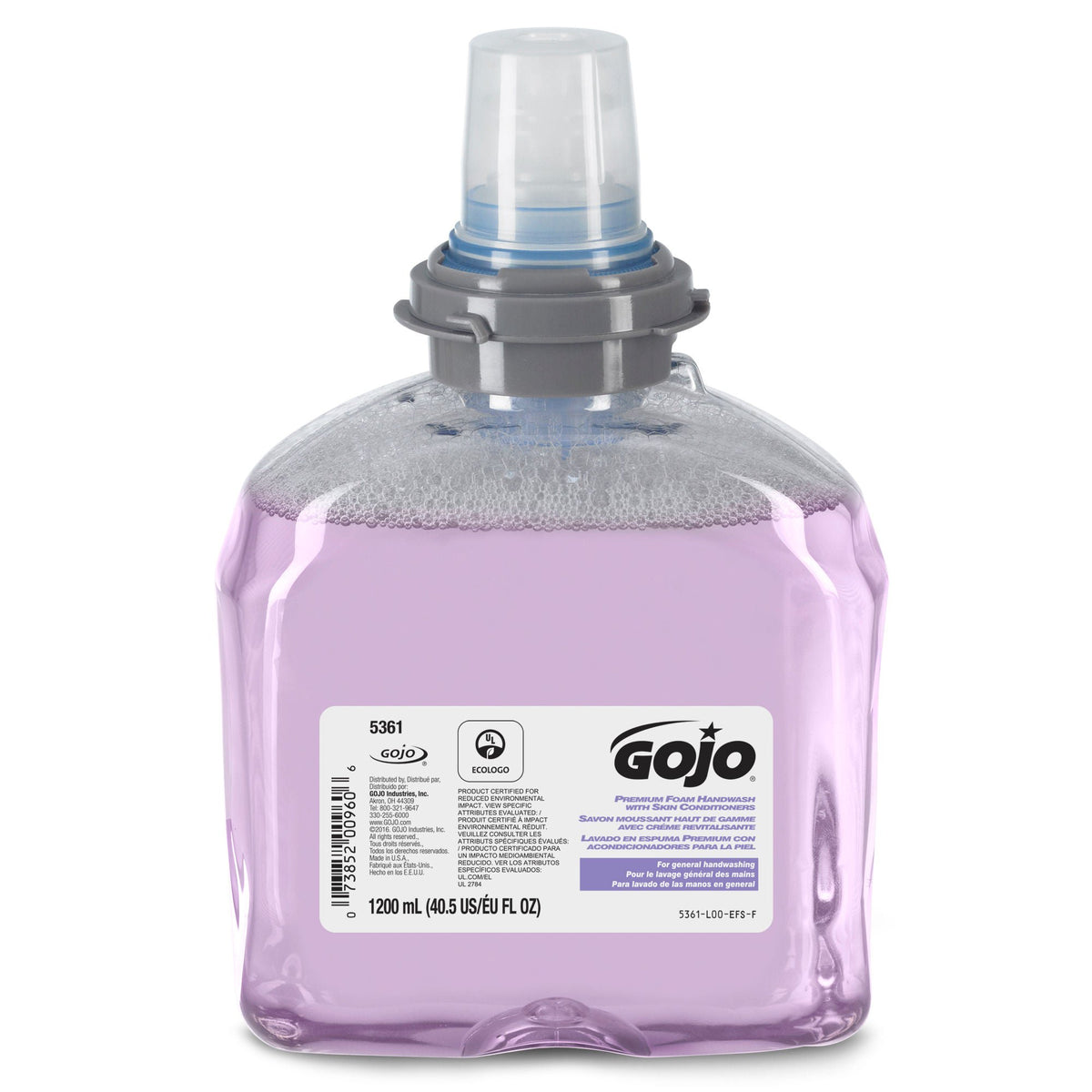 Gojo® Premium Foam Handwash with Skin Conditioners, 1,200 mL Dispenser Refill, 2/CS