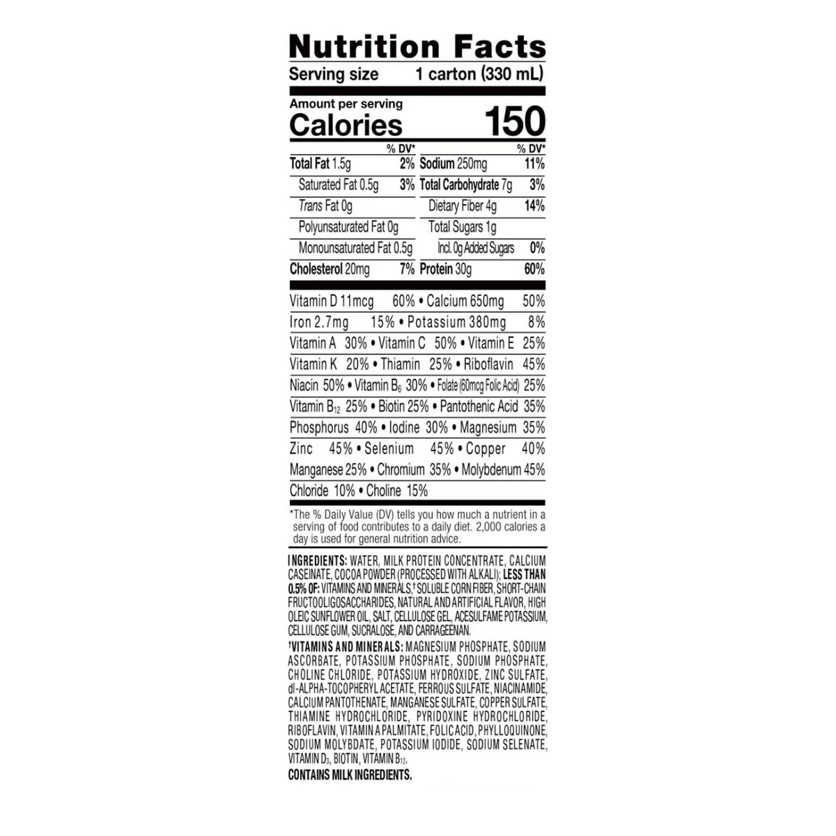 Ensure® Max Protein Nutrition Shake, Chocolate, 11-ounce carton, 12/CS
