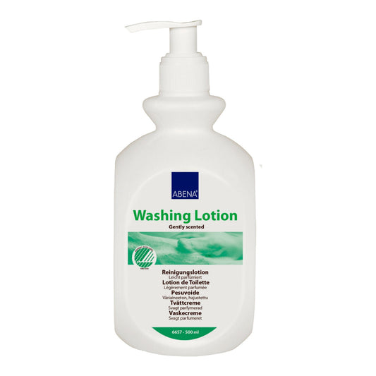 Abena Rinse-Free Body Wash, 500 mL Pump Bottle, 6/CS