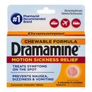DRAMAMINE® MOTION SICKNESS ANTIEMETIC DUAL ACTION CHEWABLE TABLETS ORANGE, SOLD AS 8/BOX MEDTECH 83124800200