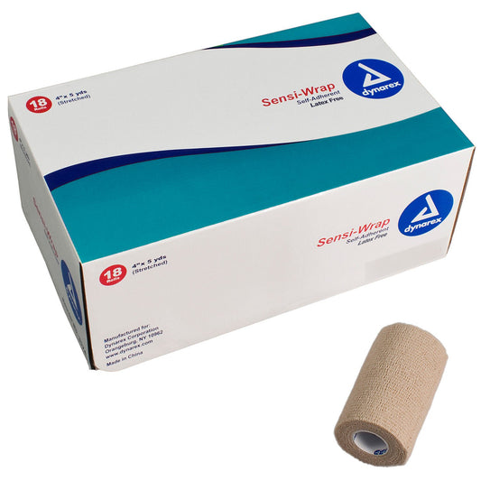Sensi-Wrap Self-Adherent Closure Cohesive Bandage, 4 Inch X 5 Yard, 18/Cs