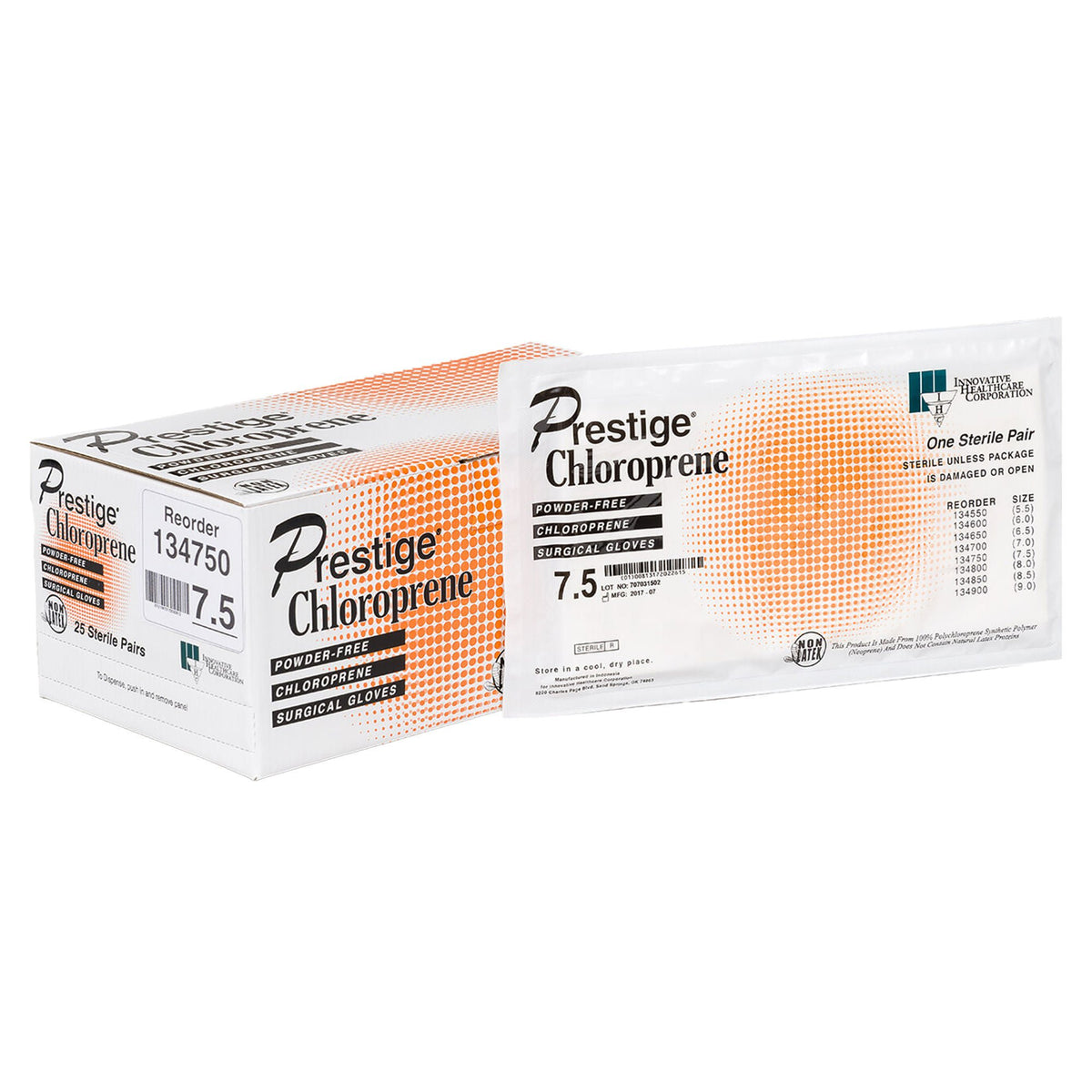 Dermassist® Prestige® Polyisoprene Surgical Glove, Size 7.5, Ivory, 25/Bx