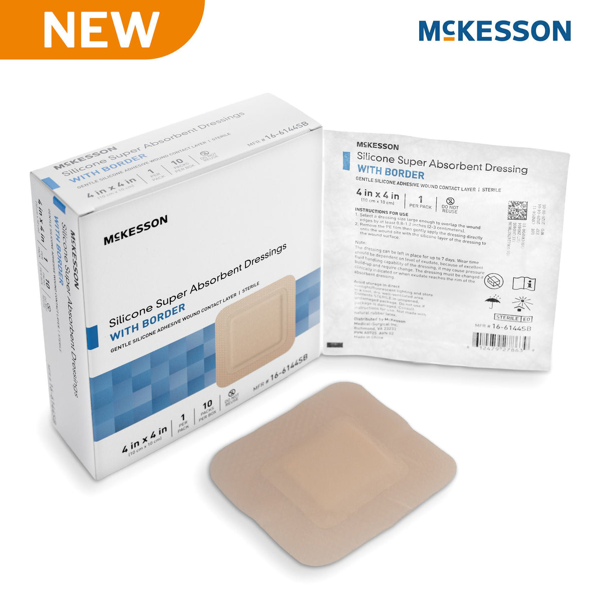 Mckesson Medsurg Dressing Brdr 4"X4", 240/Cs