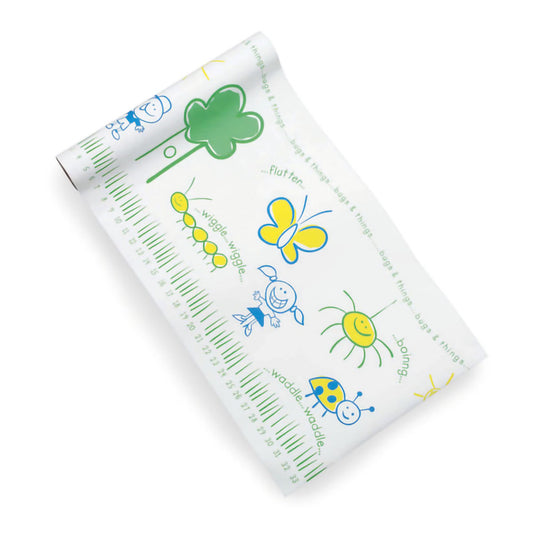 Tidi® Choice Smooth Table Paper, 18 Inch x 75 Yard, Print (Bugs and Things), 6/CS