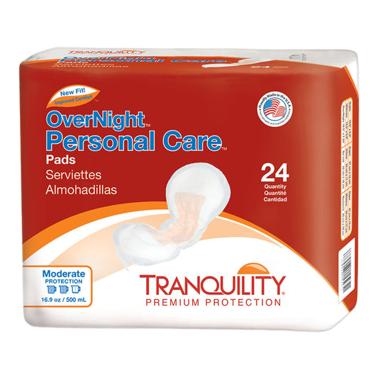 Tranquility® Overnight Bladder Control Pad, 7.25 X 16.5 Inch, 24/Bg