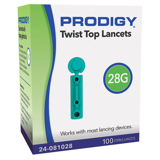 Lancet, Prodigy Twist Top 28G(100/Bx 50/Bx) Prdgdb, 5000/Cs