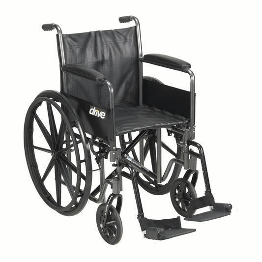 Drive™ Silver Sport 2 Wheelchair, 20 Inch Seat Width, 1/Ea