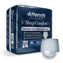 Attends® Sleep Comfort Premium Overnight Underwear, Extra Large, 58 – 68 Inches, 56/CS