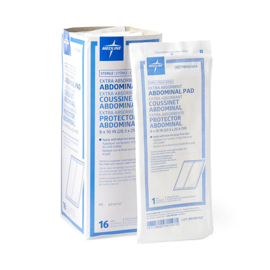 Caring® Sterile Abdominal Pad, 8 X 10 Inch, 320/Cs