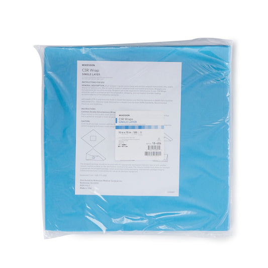 McKesson Single Layer Sterilization Wrap, 15 x 15 Inch, 10/CS