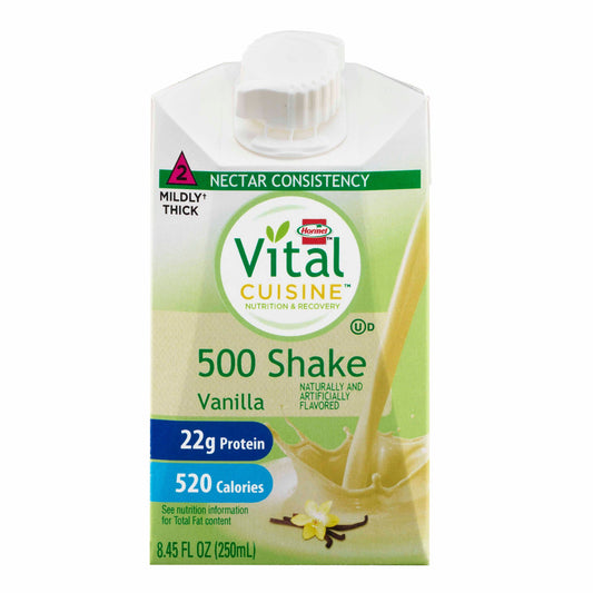 Vital Cuisine® 500 Shake Vanilla Nutrition and Recovery, 8.45-ounce carton, 27/CS