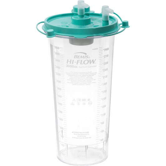 Hi-Flow™ Rigid Suction Canister for use with Bemis Quick-Drain™ Systems, 3000 mL, 36/CS