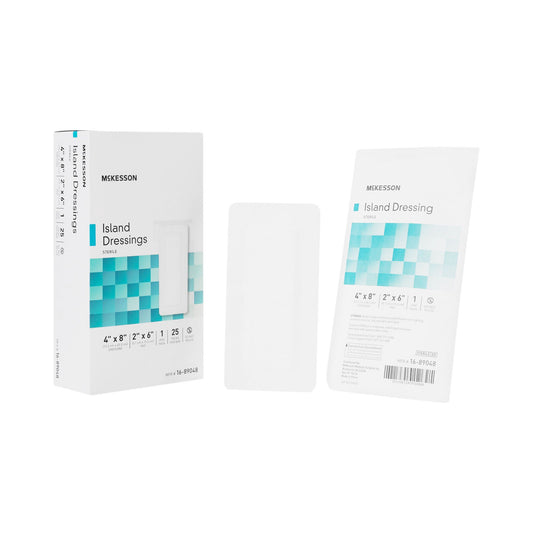 Mckesson White Adhesive Dressing, 4 X 8 Inch, 25/Bx