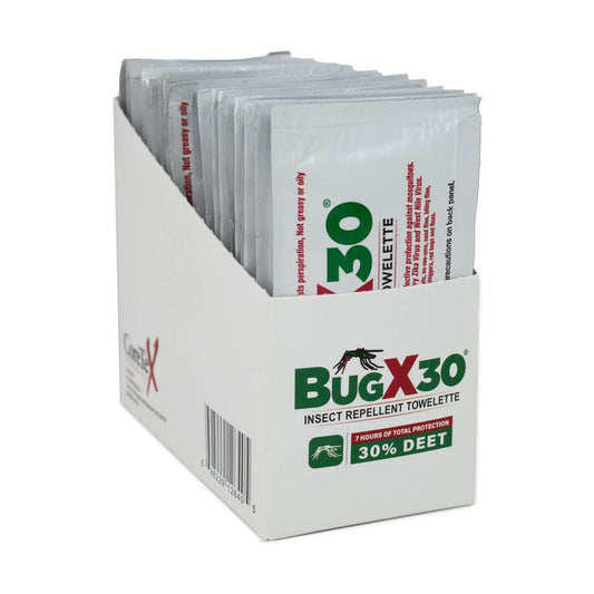 Bugx® 30 Insect Repellent Towelettes With Deet, 25/Bx