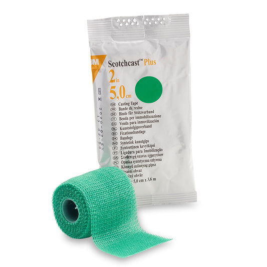 3M™ Scotchcast™ Plus Cast Tape, Green, 2 Inch X 4 Yards, 10/Bx