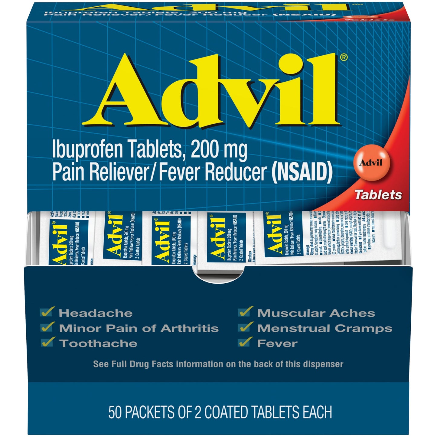 Advil Ibuprofen Pain Relief Tablet 100/BOX -30573015489