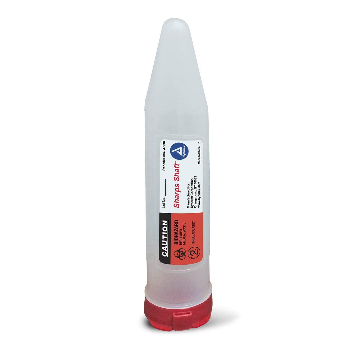 Container, Sharps Transport Shaft 6.37"X1.22" (24/Cs), 24/Cs