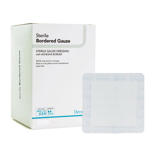 Dermarite® Sterile Gauze Adhesive Dressing, 4 X 10 Inch, 25/Bx