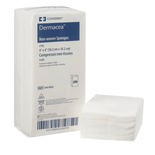 Dermacea™ Nonwoven Sponge, 4 X 4 Inch, 4-Ply, 2000/Cs