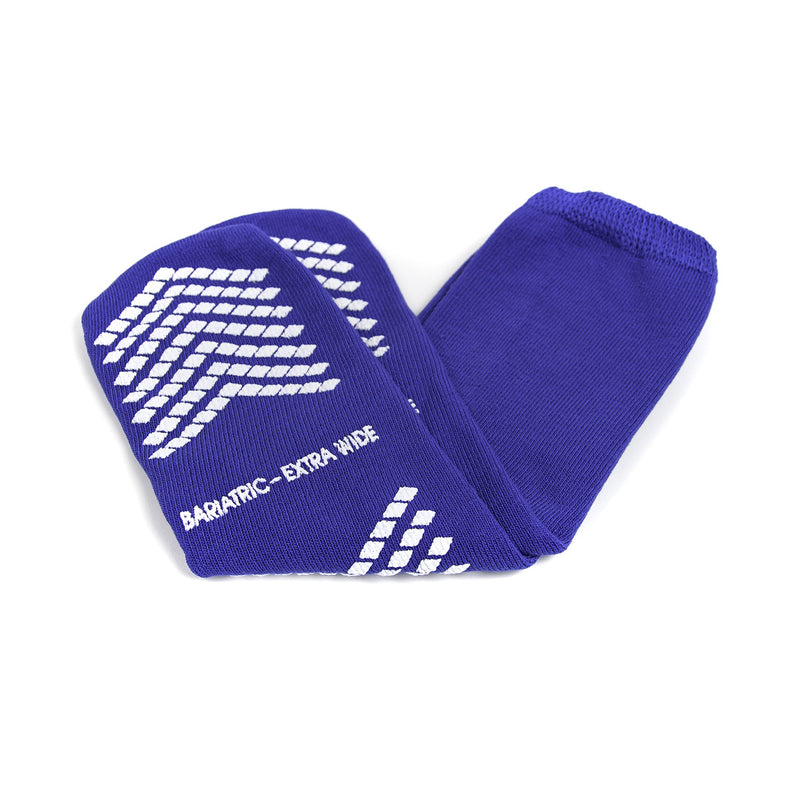 MCKESSON SINGLE TREAD SLIPPER SOCKS, BARIATRIC / X-WIDE, BLUE, SOLD AS 48/CASE MCKESSON 16-SCE4