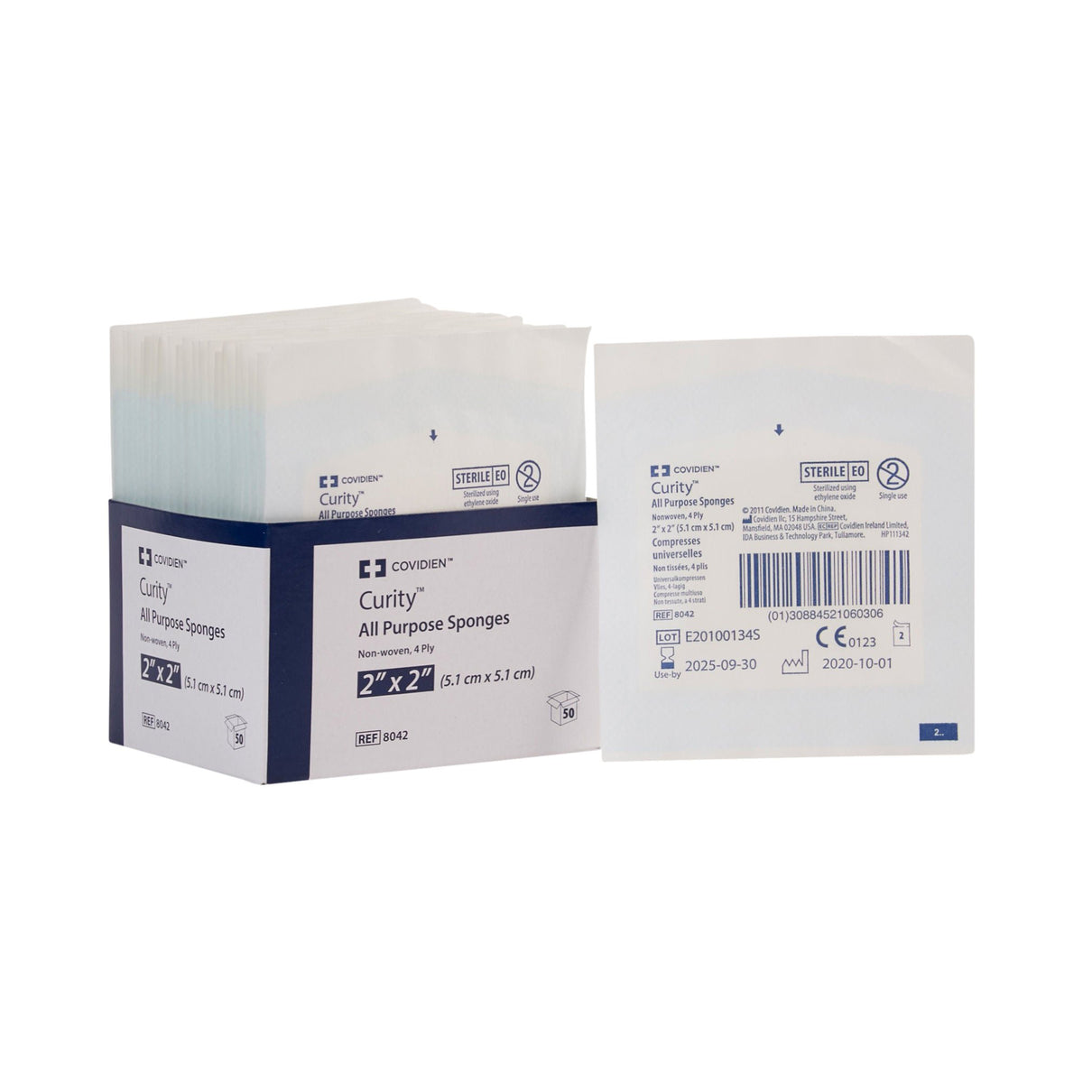 Curity™ Sterile Nonwoven Sponge, 2 X 2 Inch, Four-Ply, 1500/Cs