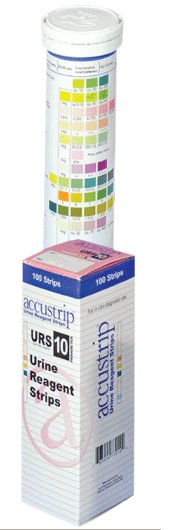 Accustrip Urine Reagent Strip for use with URS Reader or Visual Read 1/EACH -UA870