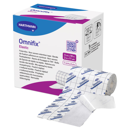 Omnifix® Elastic Dressing Retention Tape With Liner, 2 Inch X 10 Yard, White, 63/Cs